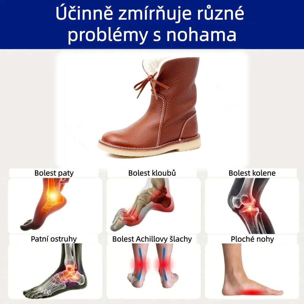 🎉 Dnešní speciál: 70% sleva - Nenechte si ujít! ⏰ Ergonomická dámská ortotická zimní obuv pro úlevu od bolesti nohou, kolen a zad.