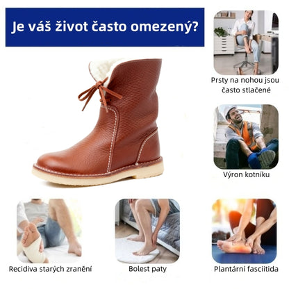 🎉 Dnešní speciál: 70% sleva - Nenechte si ujít! ⏰ Ergonomická dámská ortotická zimní obuv pro úlevu od bolesti nohou, kolen a zad.