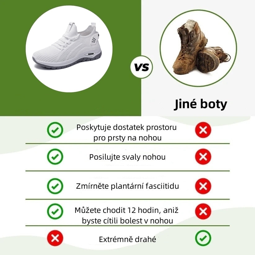 Poslední den! Sleva 30 %! ✅ Ortopedická zdravotní obuv určená speciálně pro lidi s problémy s nohama k úlevě od bolesti zad, kloubů a chodidel.