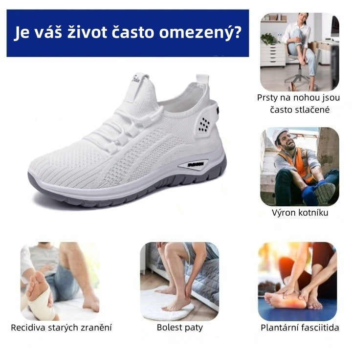 Poslední den! Sleva 30 %! ✅ Ortopedická zdravotní obuv určená speciálně pro lidi s problémy s nohama k úlevě od bolesti zad, kloubů a chodidel.