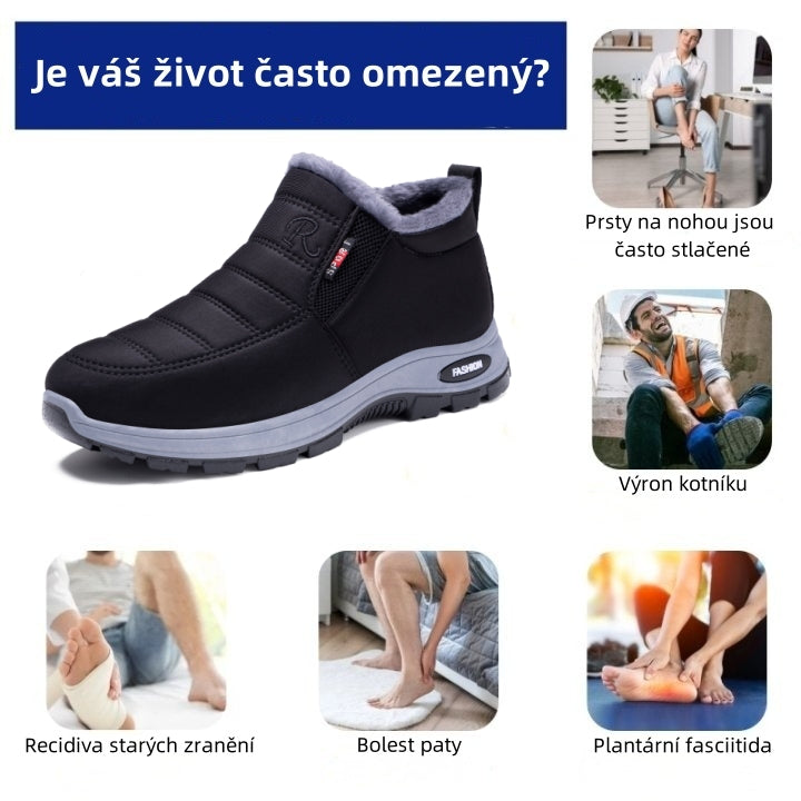 🎉Dnešní speciální nabídka: sleva 30 % – Nenechte si ji ujít! ⏰Ergonomické zimní ortopedické boty pro úlevu od bolesti nohou, kolen a zad – unisex